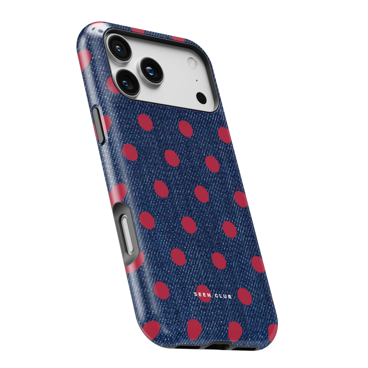 Cherry Denim Dot