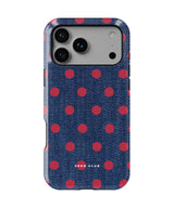Cherry Denim Dot